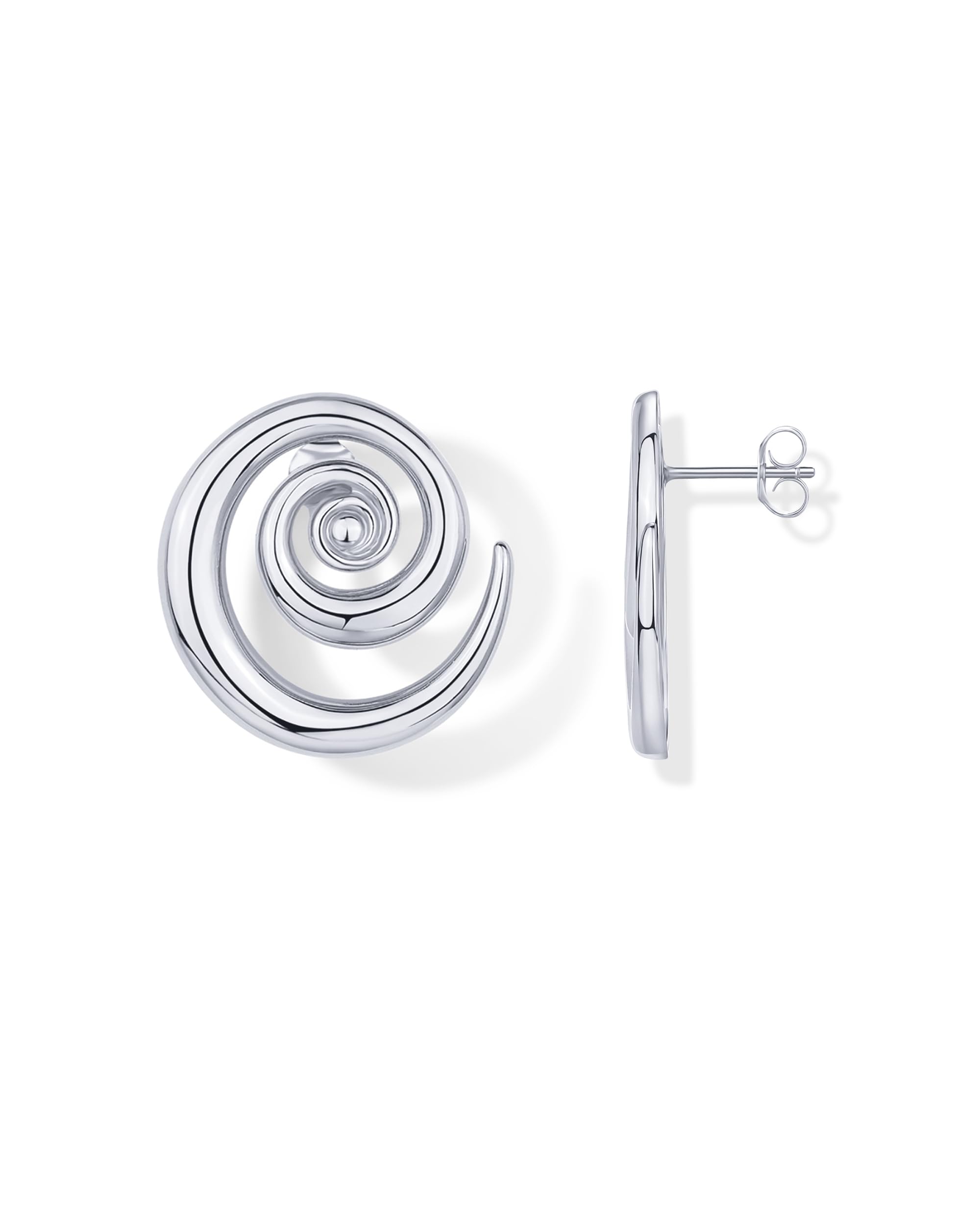 Aretes de Plata de Ley 925 en Espiral