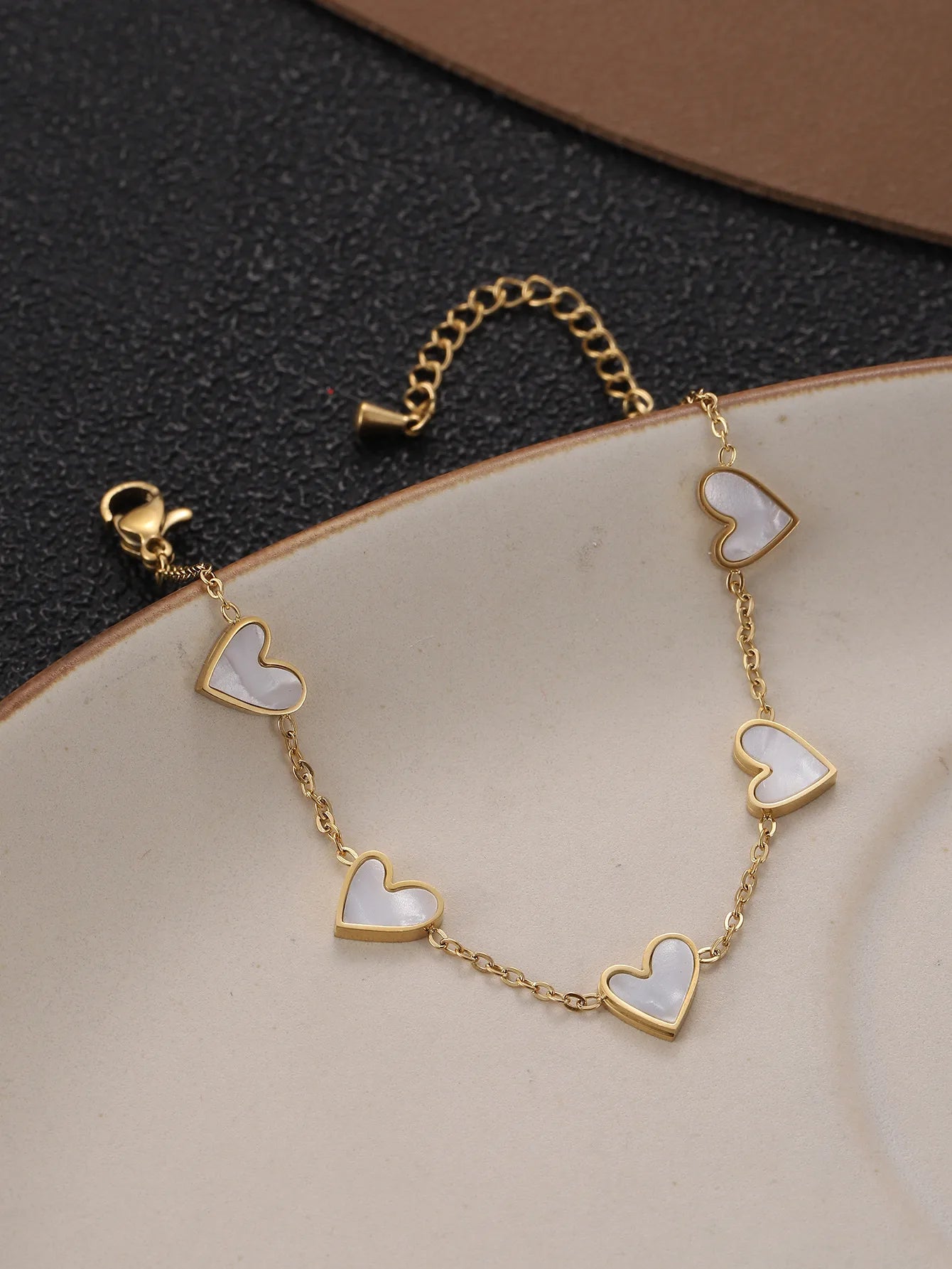 Pulsera de Corazones en Acero Inoxidable