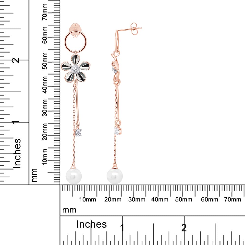 Aretes de Plata de Ley 925 y Perlas Cultivadas