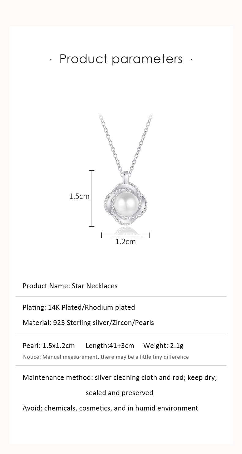 Collar de Plata de Ley 925 con Perla Blanca de Agua Dulce