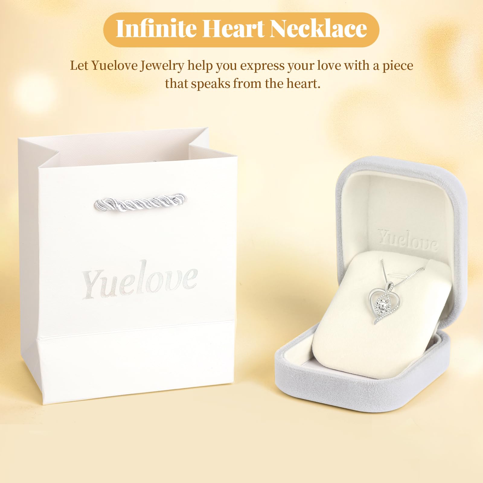 Collar de Plata de Ley 925 con Diseño de Corazón Entrelazado