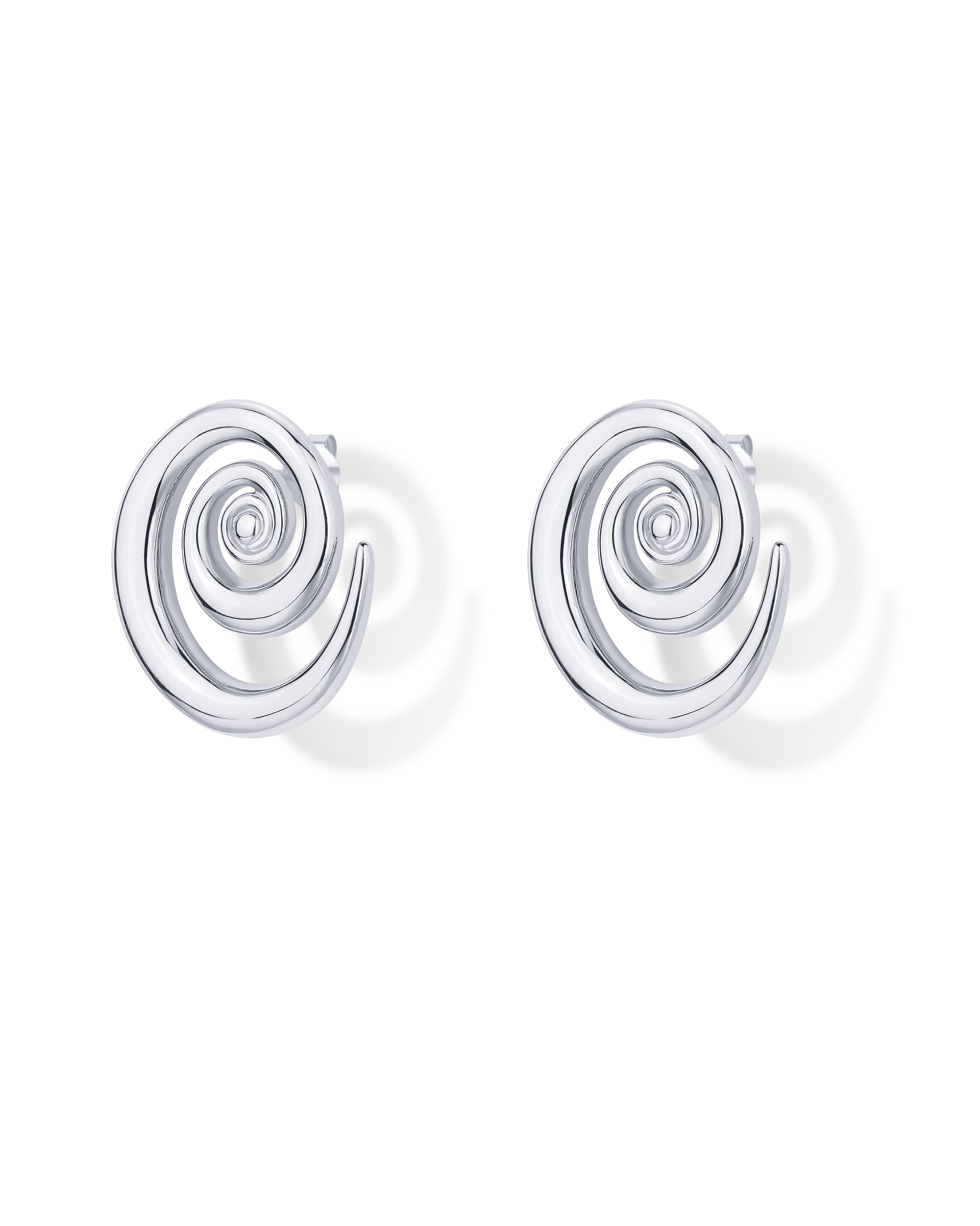 Aretes de Plata de Ley 925 en Espiral