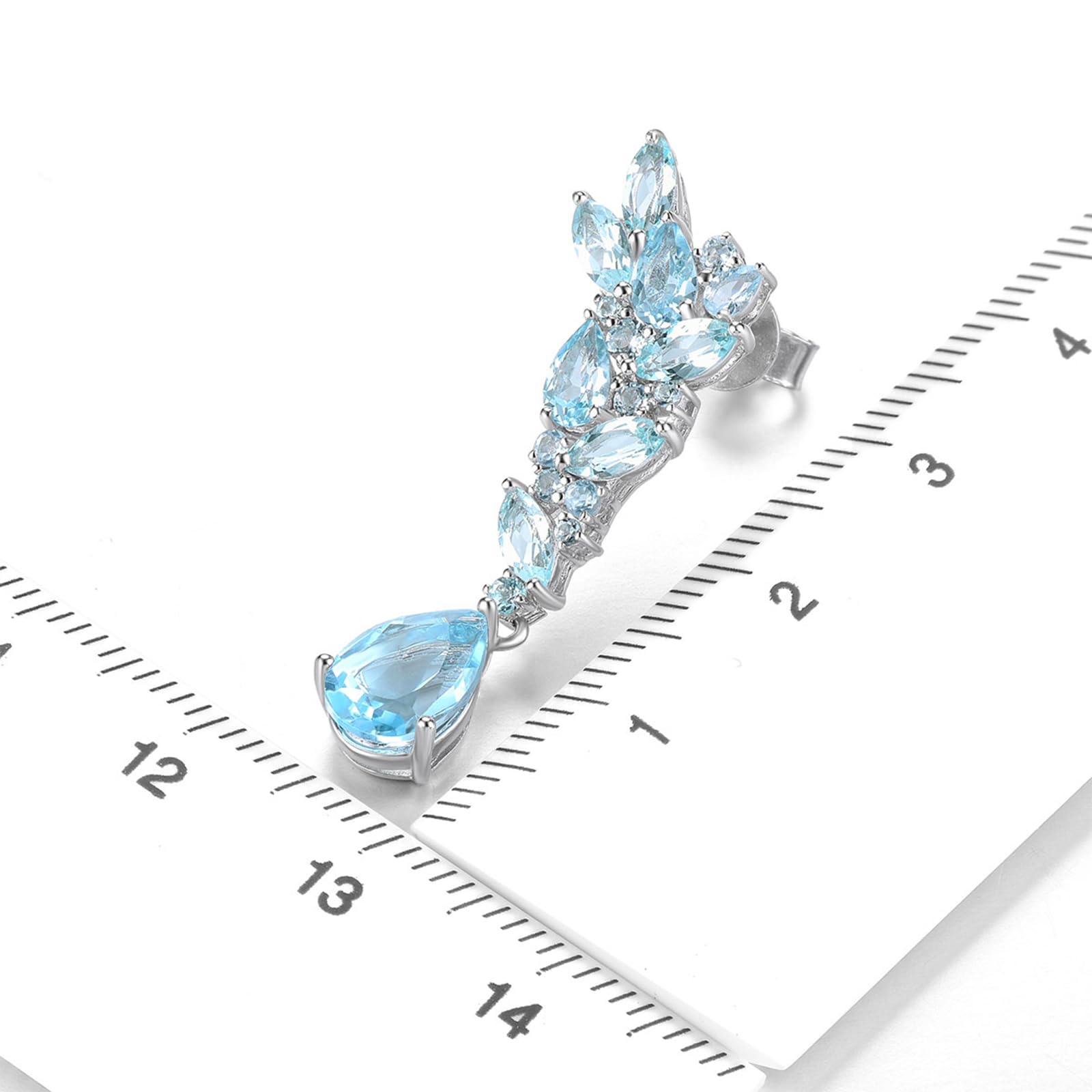 Aretes de Plata de Ley 925 y Topacios