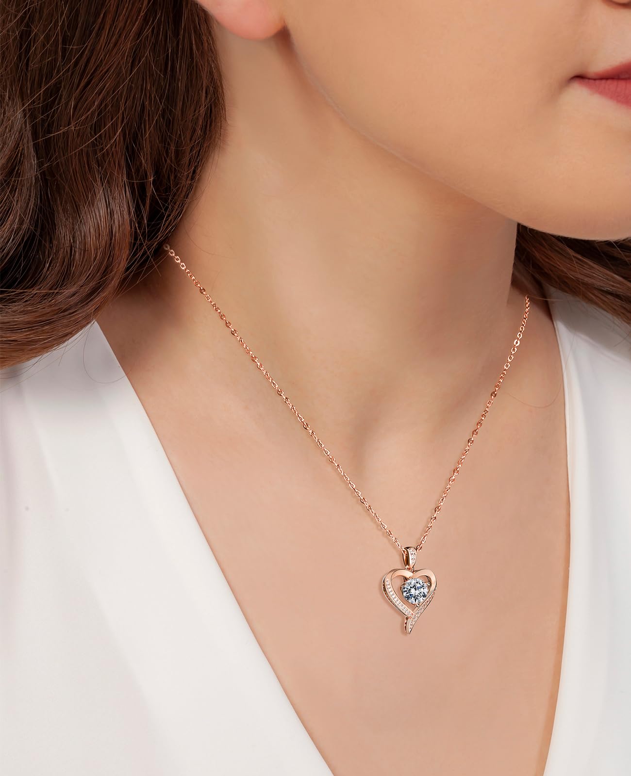 Collar Fino de Plata de Ley 925 Bañado en 3 Capas de Oro Rosa
