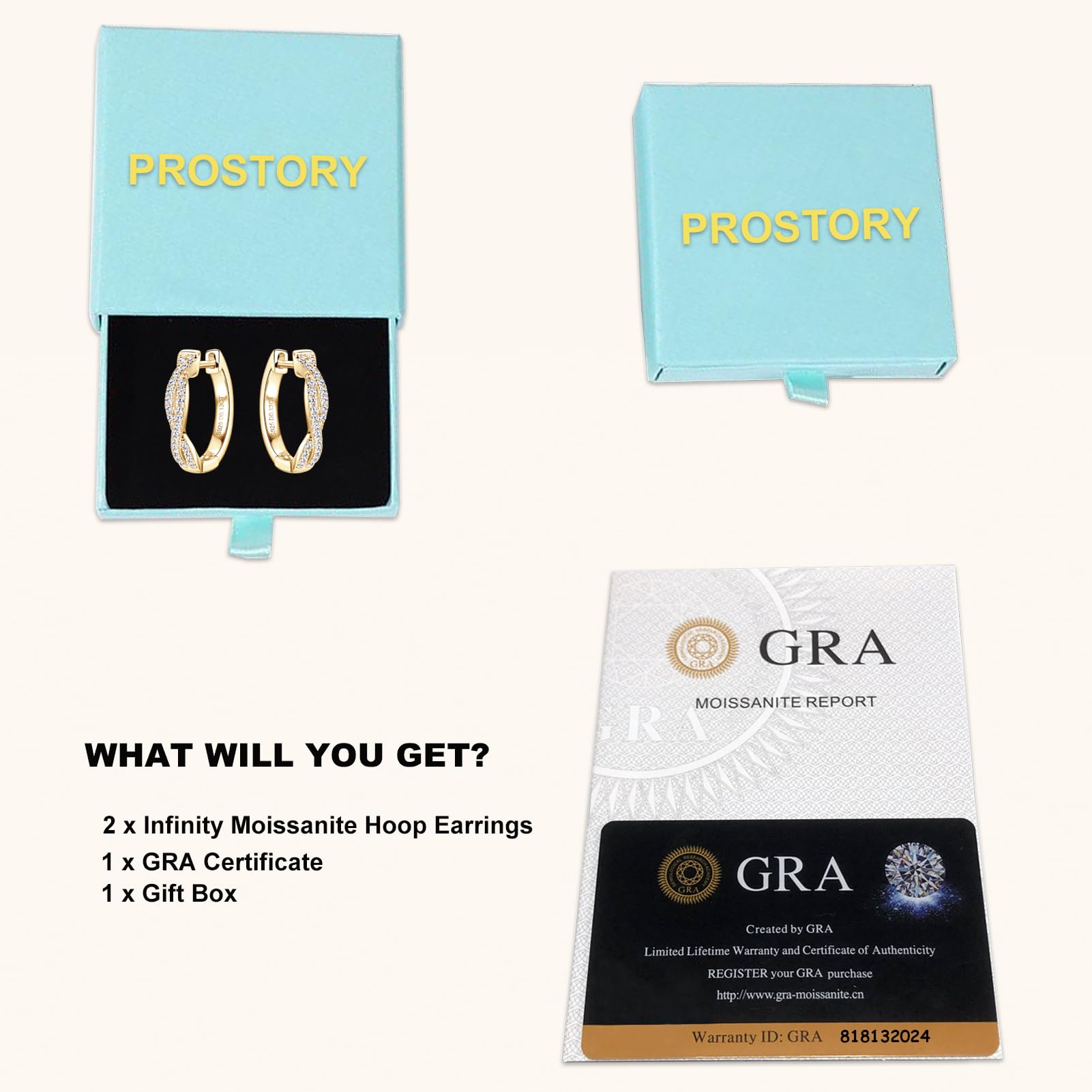 Aretes de Plata de Ley 925 y Moissanitas tipo Argolla