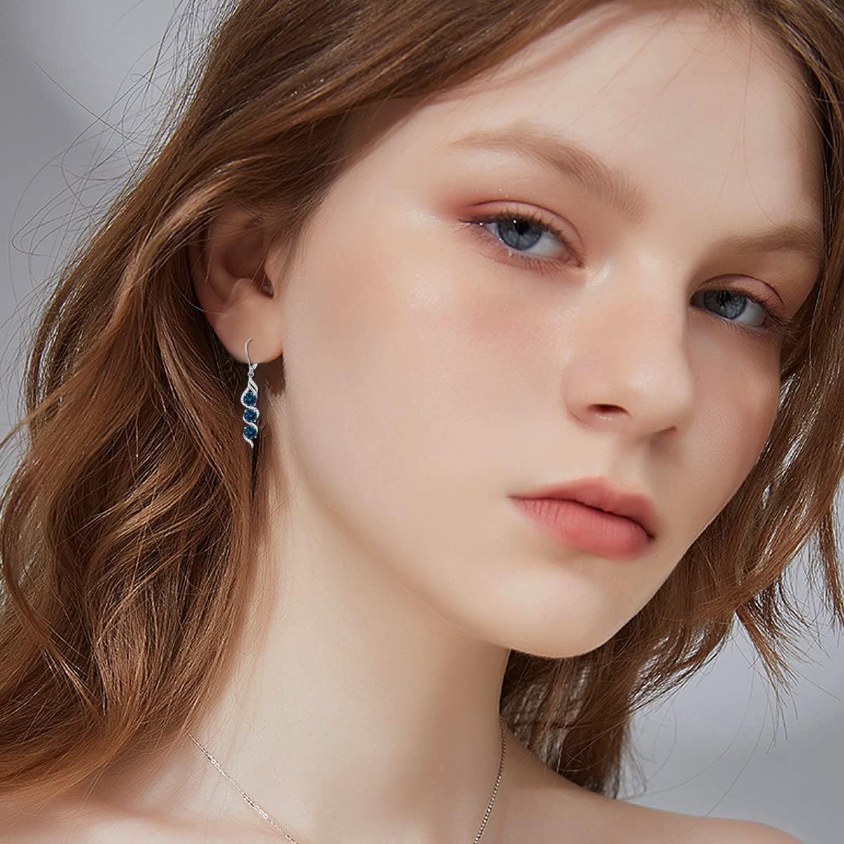 Aretes de Plata de Ley 925 y Topacios