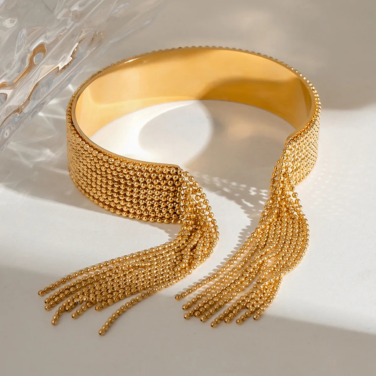 Brazalete de Cadenas en Acero Inoxidable Chapado en Oro