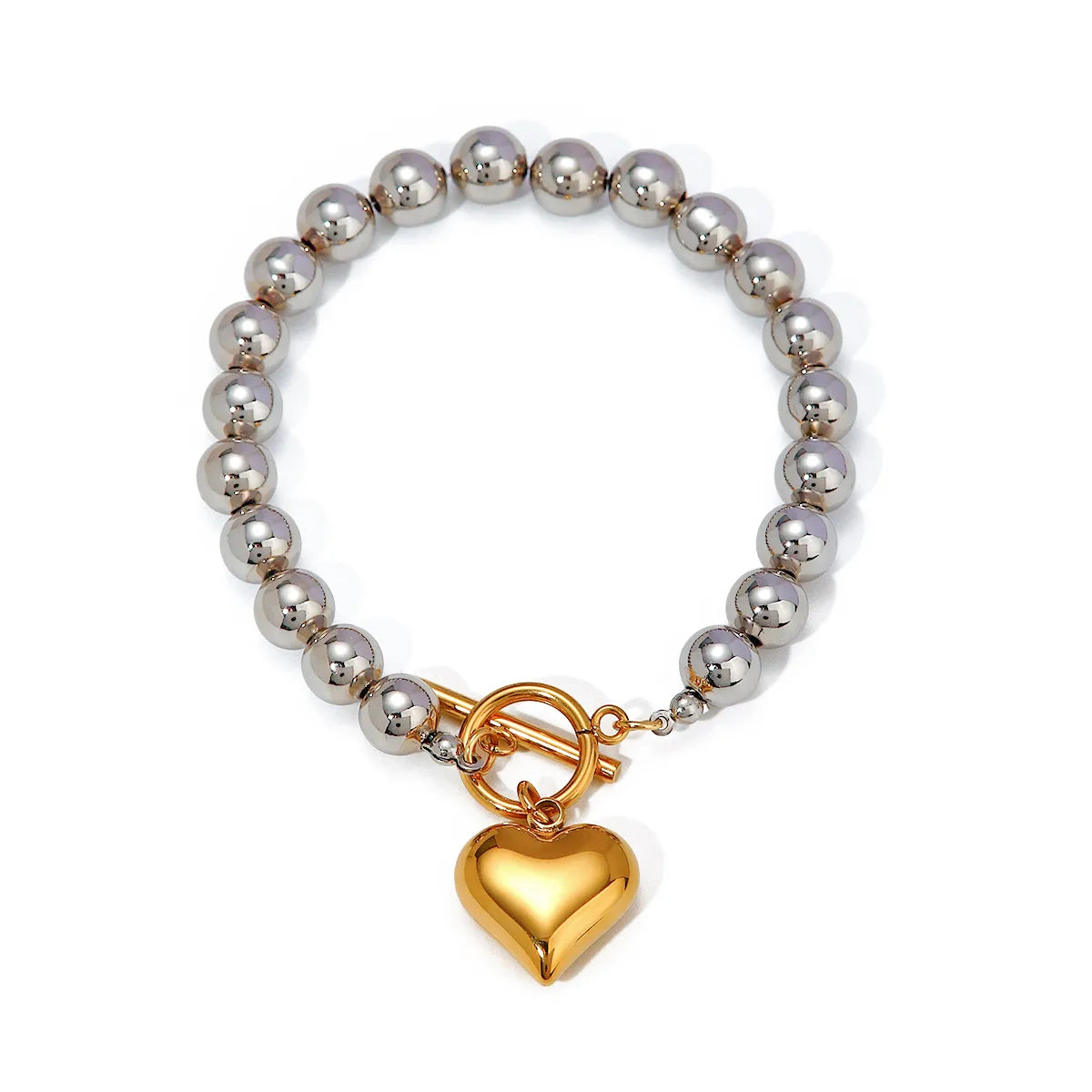 Brazalete Estilo Suelto en Acero Inoxidable Chapado en Oro