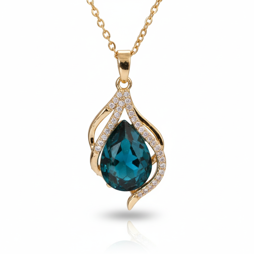 Collar con Diseño de Llama Azul