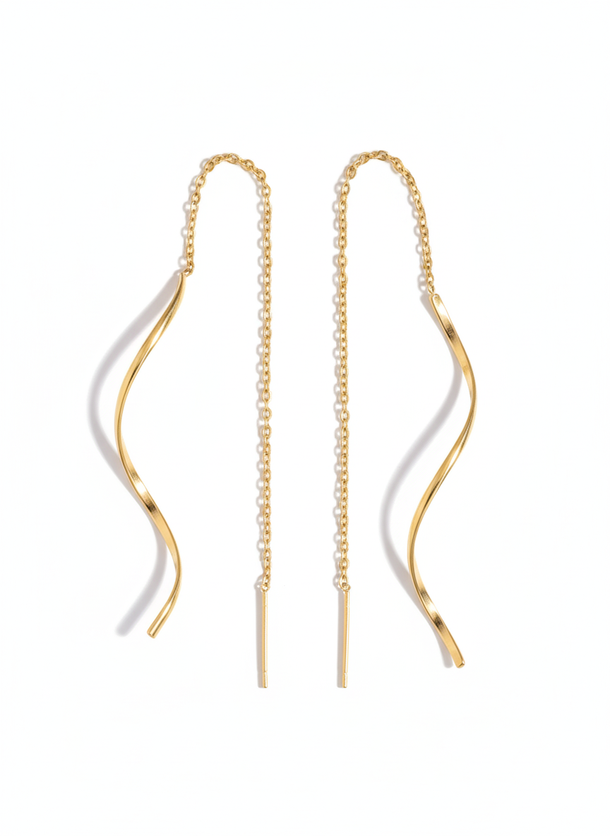 Aretes Largos en Acero Inoxidable