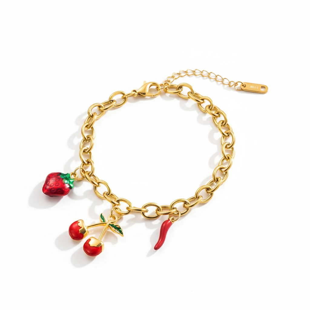 Pulsera Frutal en Acero Inoxidable