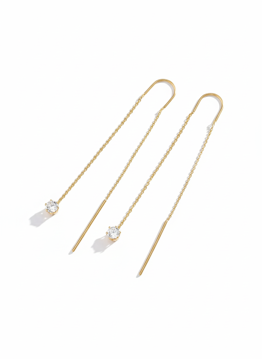 Aretes Largos de Acero Inoxidable