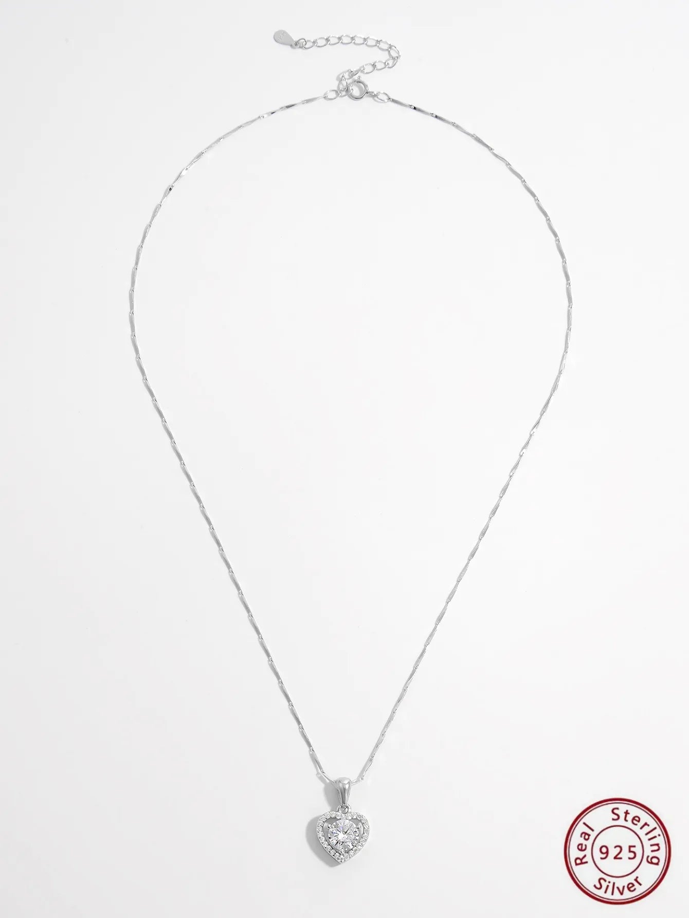 Collar Brillo de Corazón en Plata de Ley 925 Enchapado en Oro