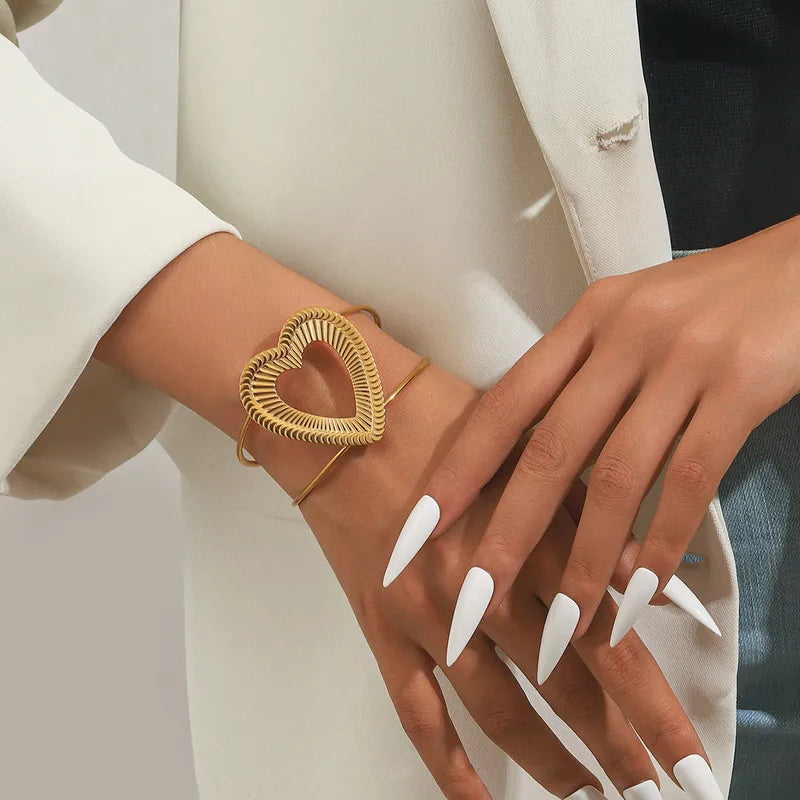 Brazalete Corazón Trenzado en Acero Inoxidable 316L