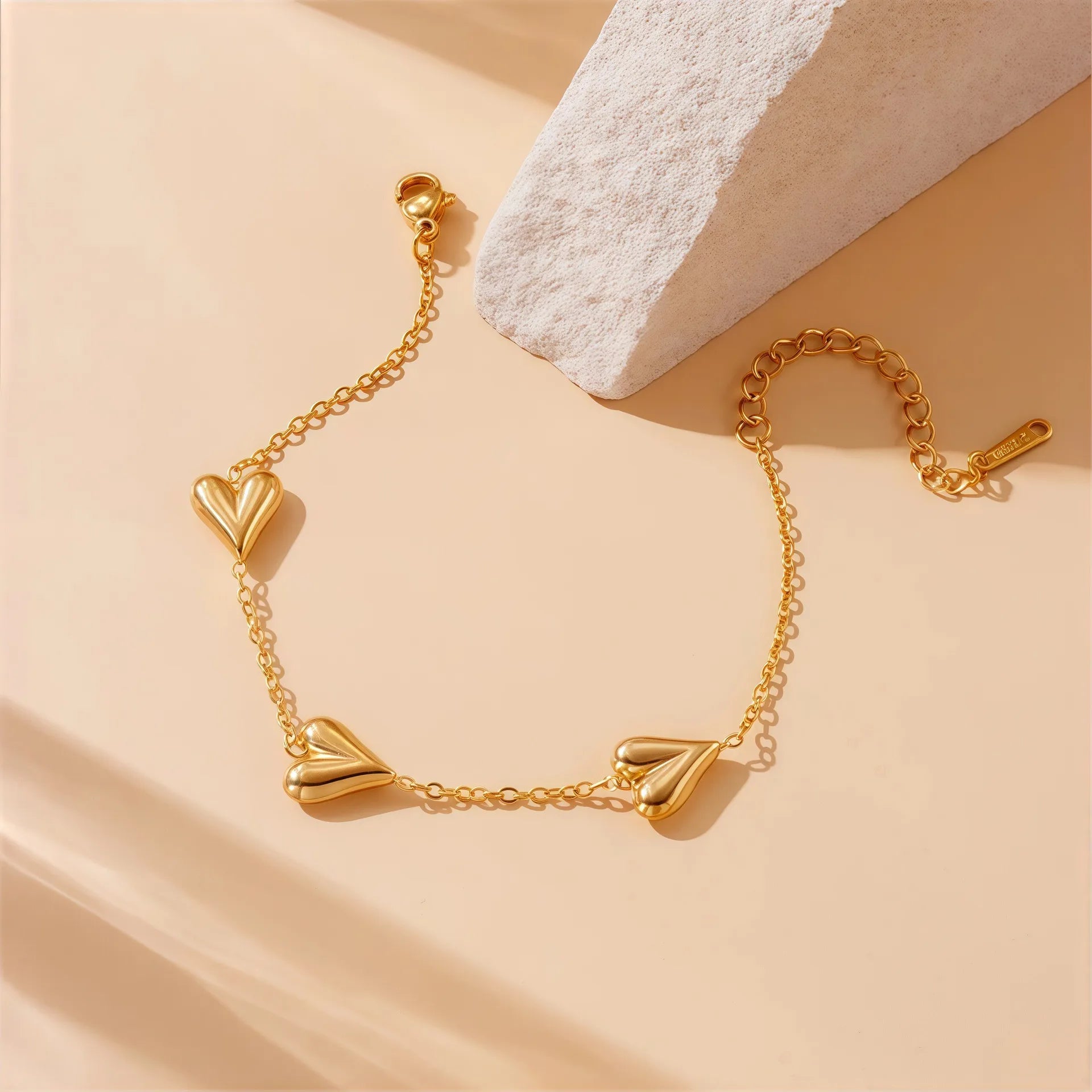 Pulsera de Corazones en Acero Inoxidable