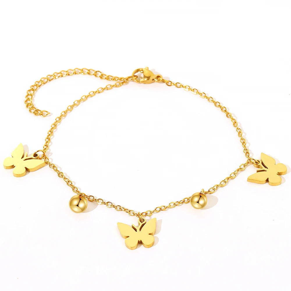 Pulsera de Mariposas en Acero Inoxidable 316L
