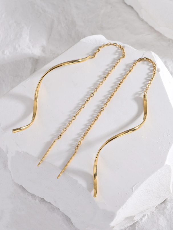 Aretes Largos en Acero Inoxidable